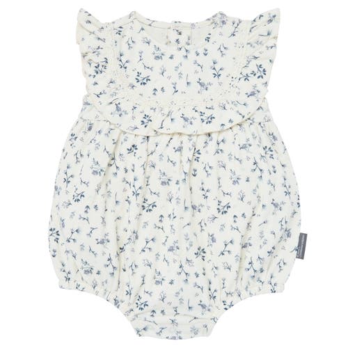 Modern Moments™ By Gerber Ruffle Bubble Romper In Ivory Blue Ditsy