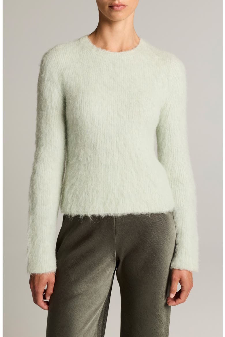 Brushed Crewneck Sweater, Main, color, FROSTED JADE