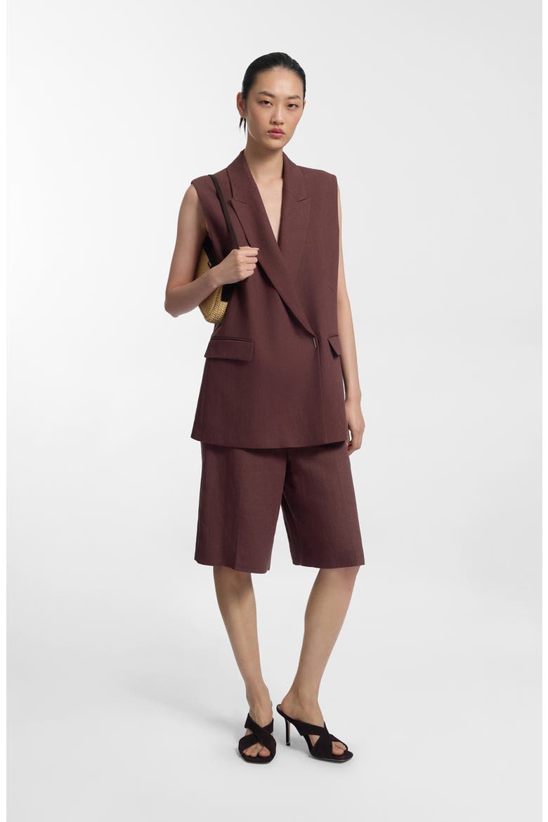 Tianala Wide Leg Shorts, Alternate, color, MOCHA