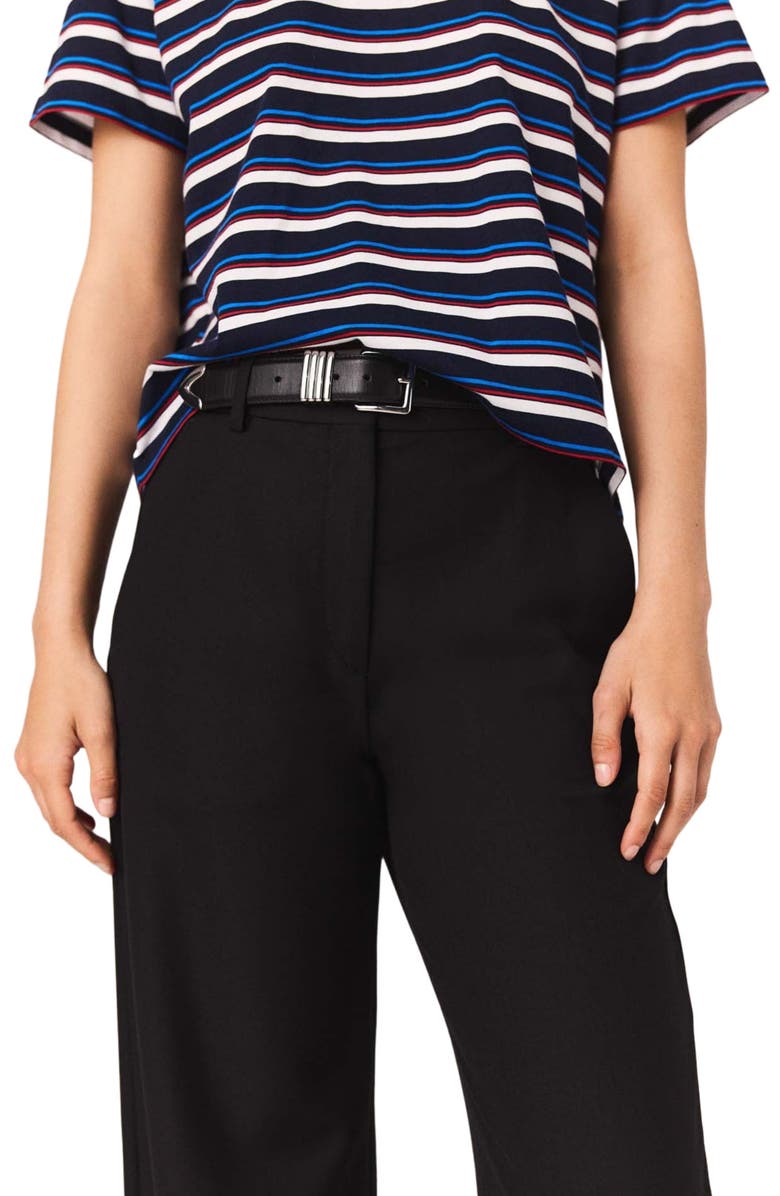 maje Suit trousers with pintucks, Alternate, color, Navy