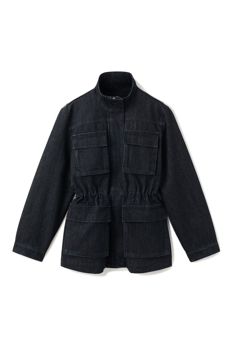 Oversize Denim Barn Jacket, Alternate, color, OPEN BLUE