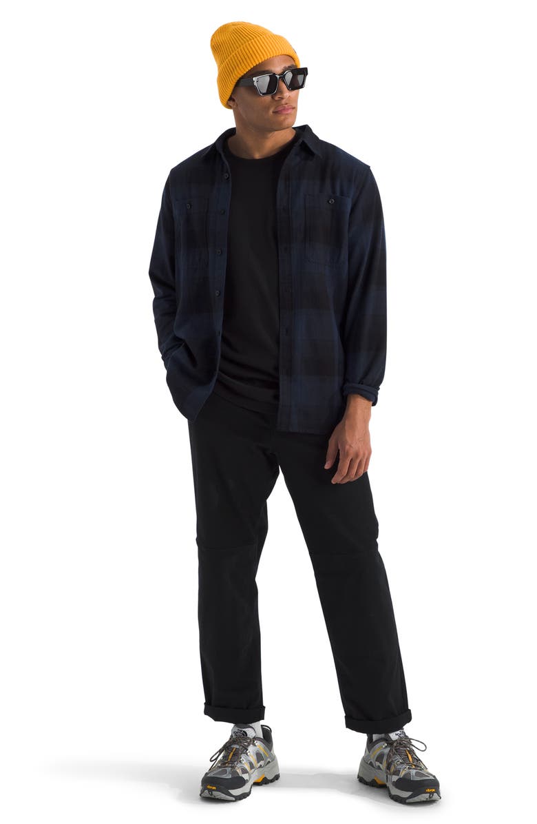 The North Face Arroyo Plaid Cotton Flannel Button-Up Shirt, Alternate, color, Summit Navy Shadow Plaid