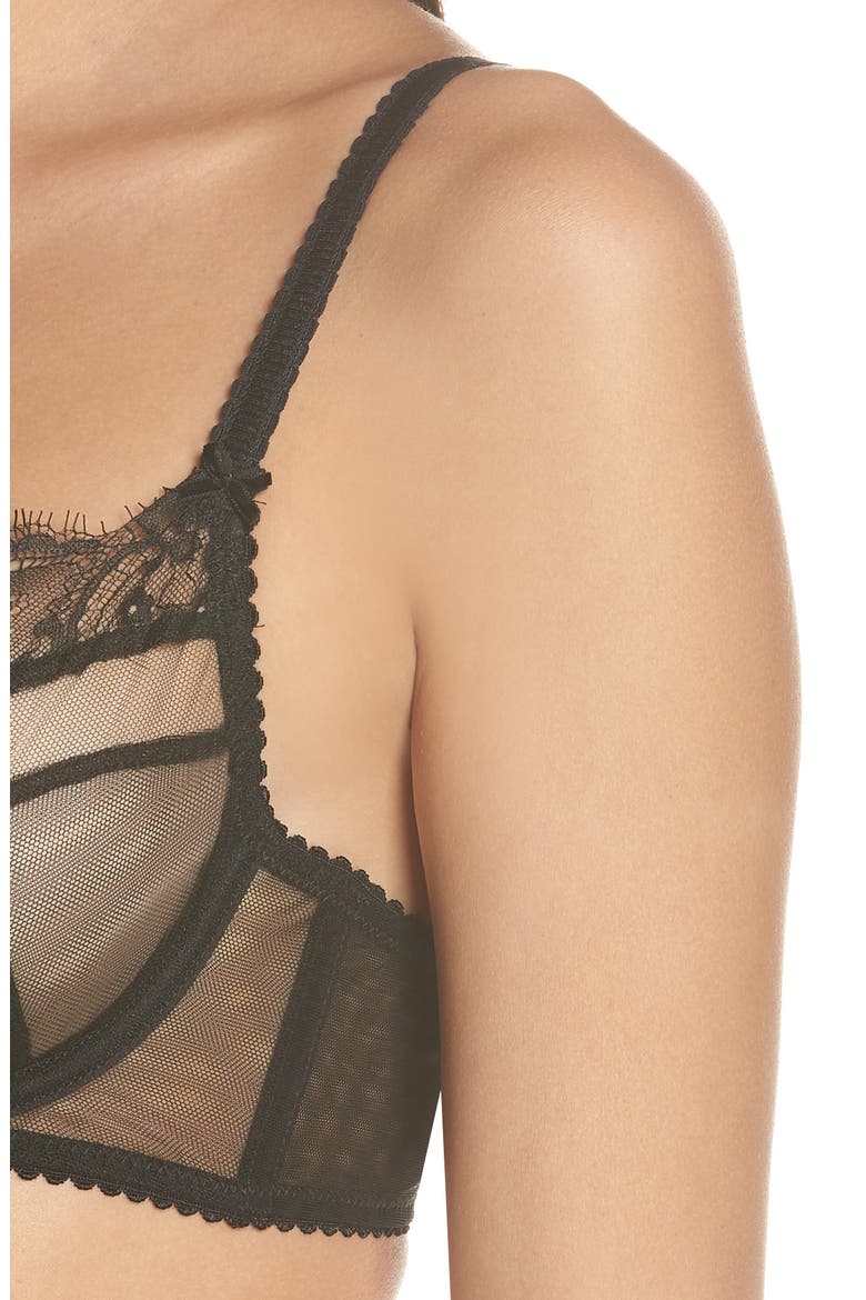 Muse Underwire Balconette Bra, Alternate, color, BLACK