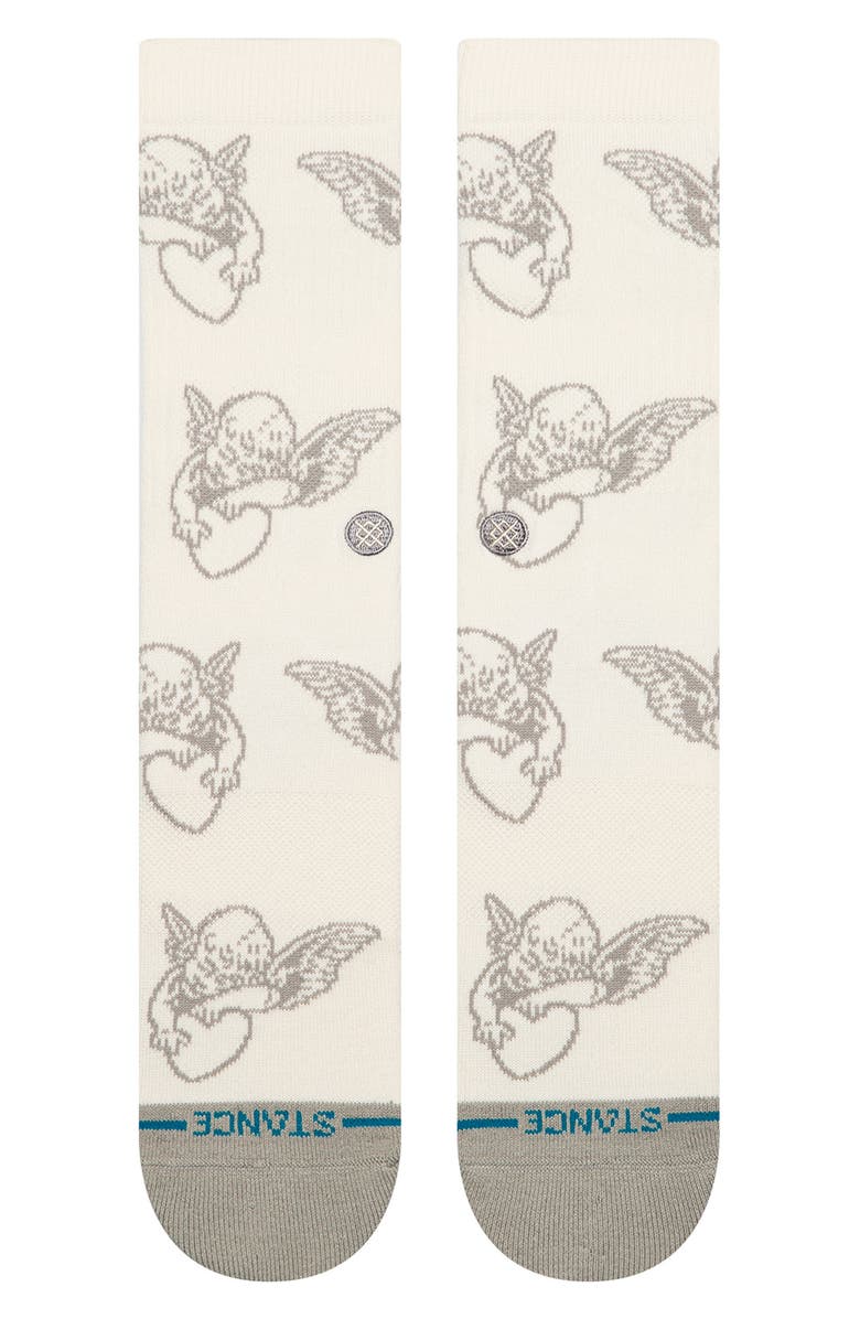 Stance Cherub Combed Cotton Blend Crew Socks, Alternate, color, Canvas