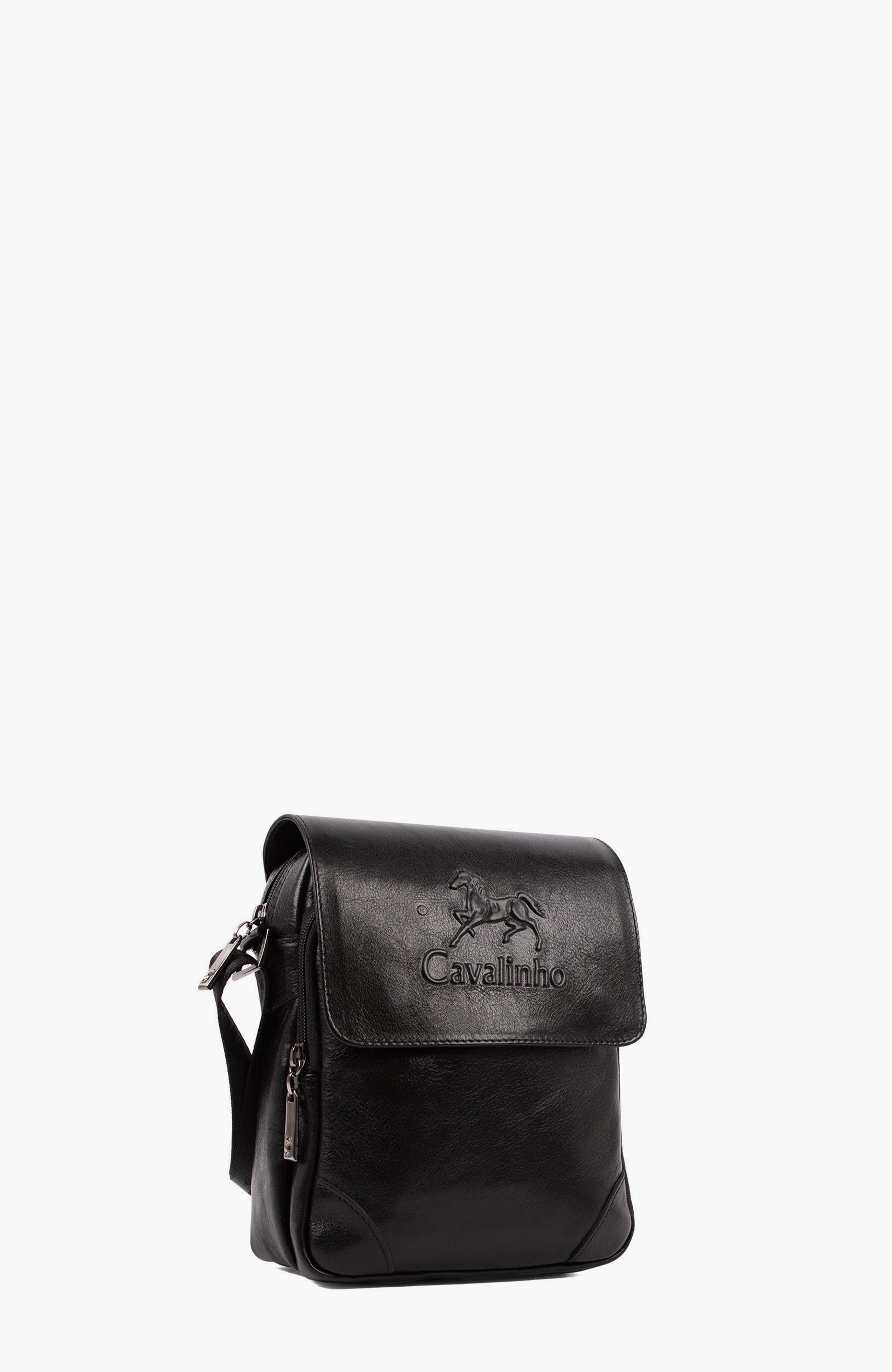 Gentleman Leather Traveler Crossbody Bag 92, Alternate, color, Black