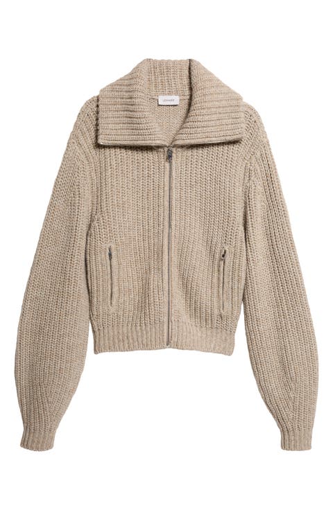 Zipped Alpaca & Yak Hair Cardigan