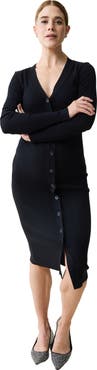 Ingrid & Isabel Maternity Button Front Sweater Dress