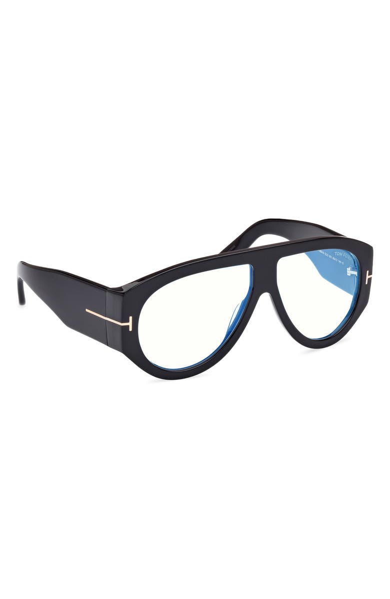 TOM FORD 60mm Pilot Blue Light Blocking Glasses, Alternate, color, 