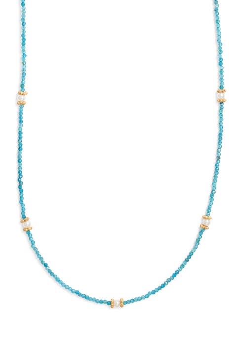 Taylor Apatite & Freshwater Pearl Beaded Necklace