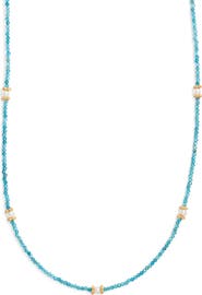 Kiara by Ki-ele Taylor Apatite & Freshwater Pearl Beaded Necklace