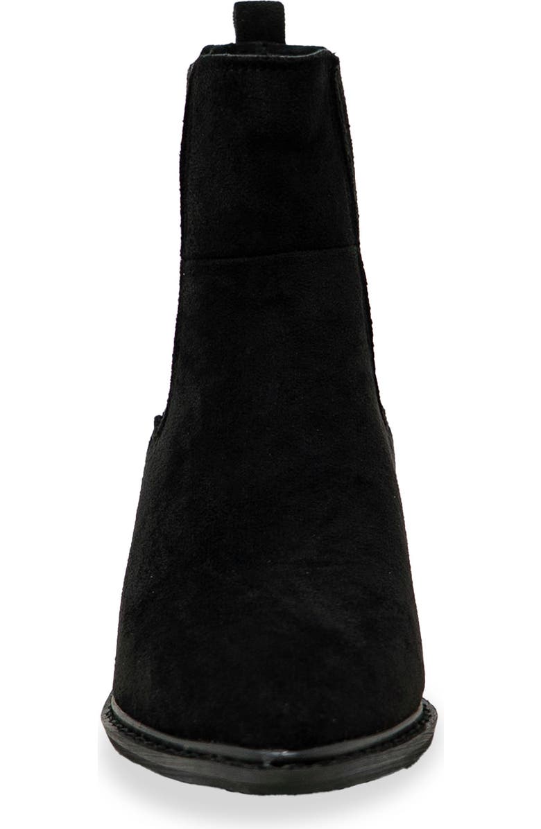 CHASE AND CHLOE Western Block Heel Chelsea Boot, Alternate, color, Black