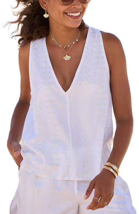 Metallic Sleeveless Top
