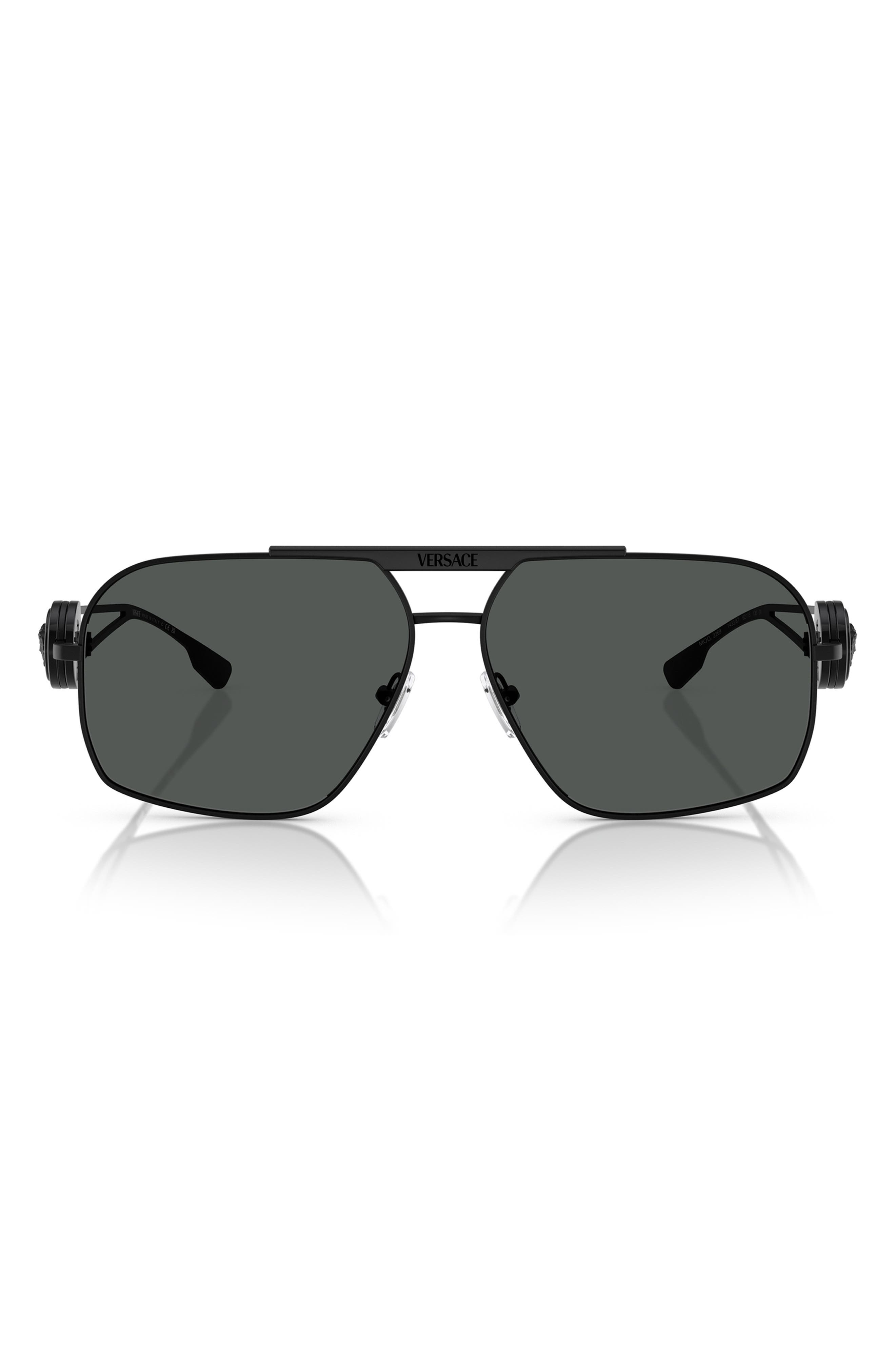 62mm Medusa Medallion Oval Sunglasses
