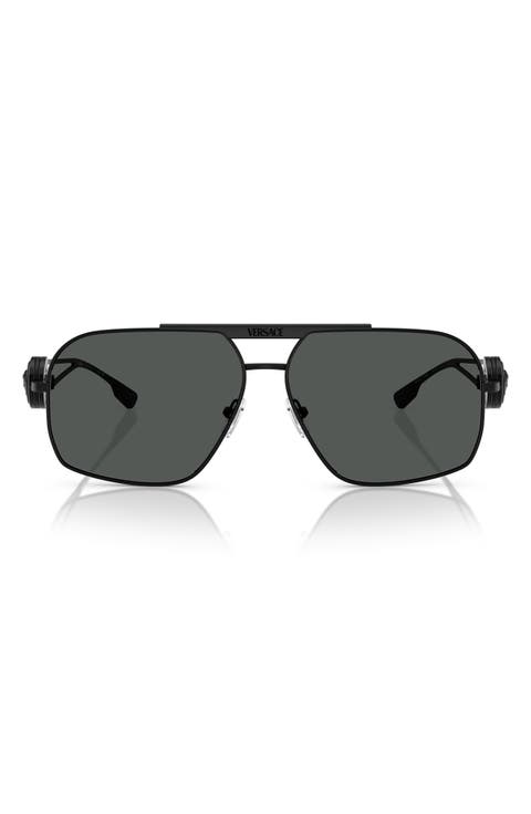 62mm Medusa Medallion Oval Sunglasses
