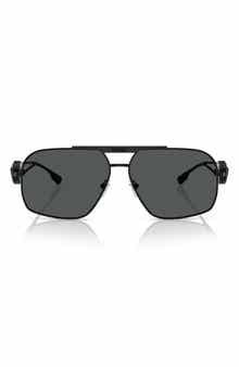 62mm Medusa Medallion Oval Sunglasses