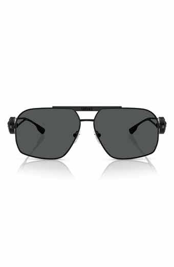 62mm Medusa Medallion Oval Sunglasses