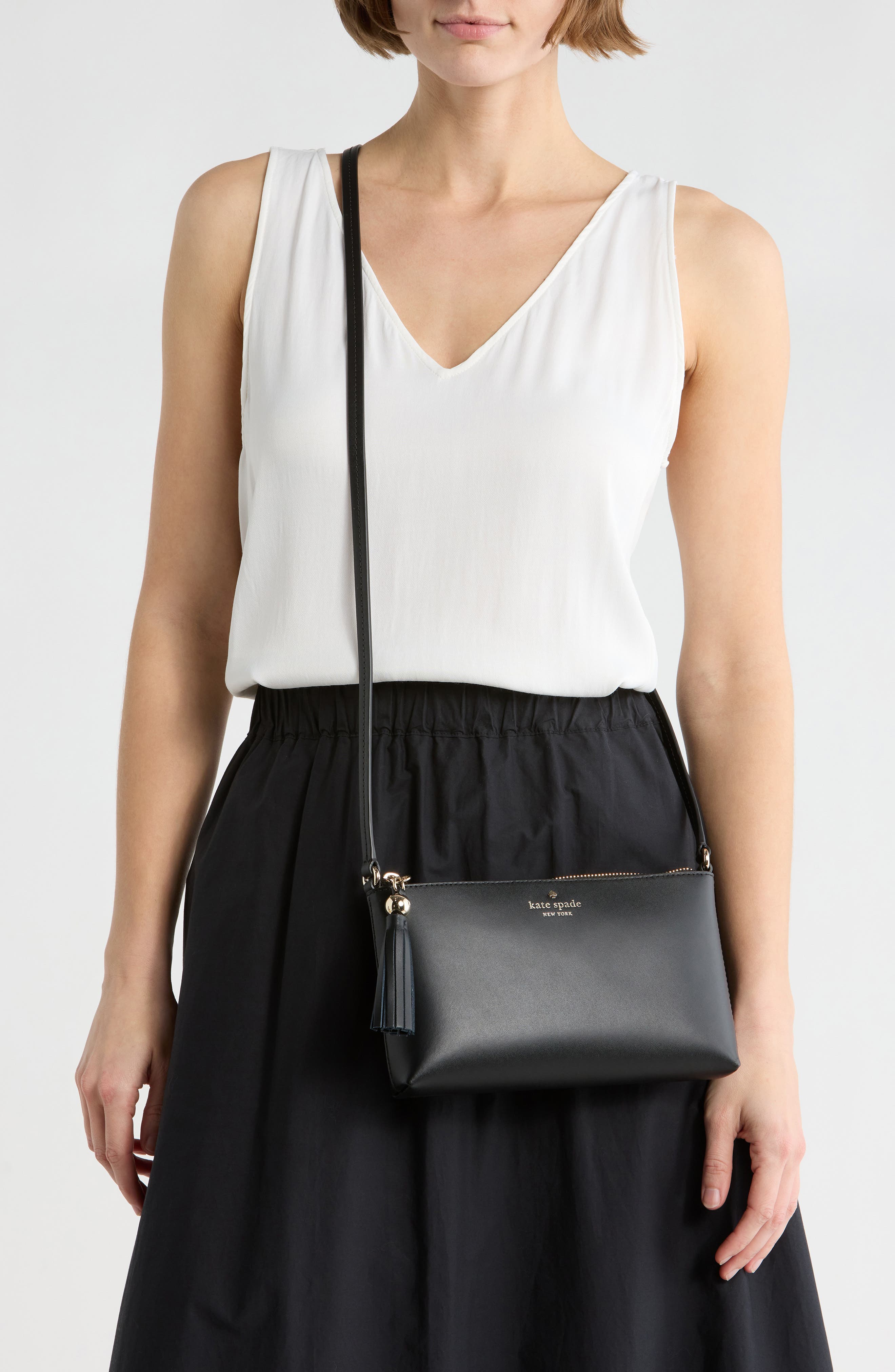 Kate Spade New York ivy street amy crossbody, Alternate, color, Black