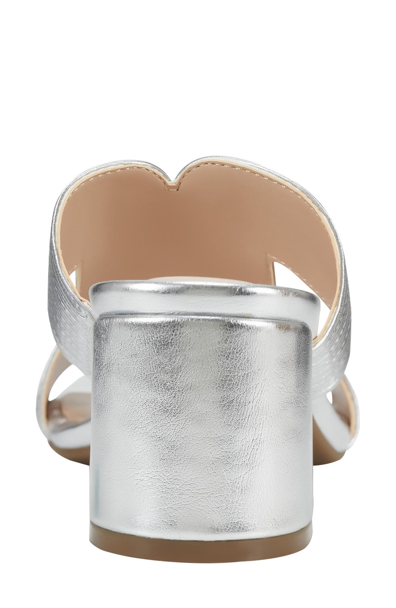 Bandolino Merily 3 Heeled Sandal, Alternate, color, Silver