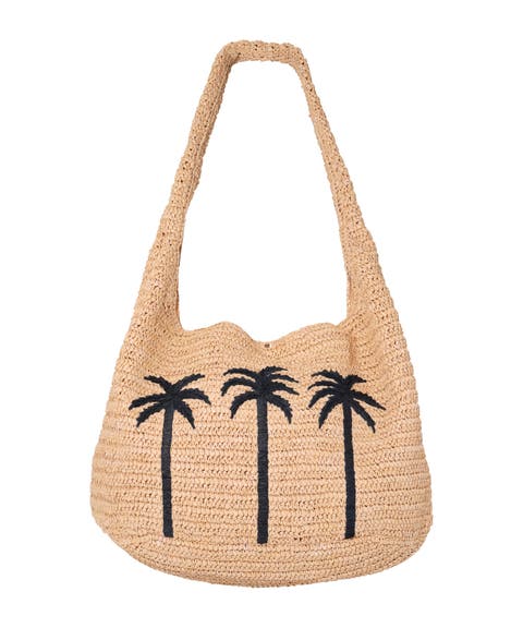extra large palm hobo bag