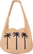 Faherty extra large palm hobo bag