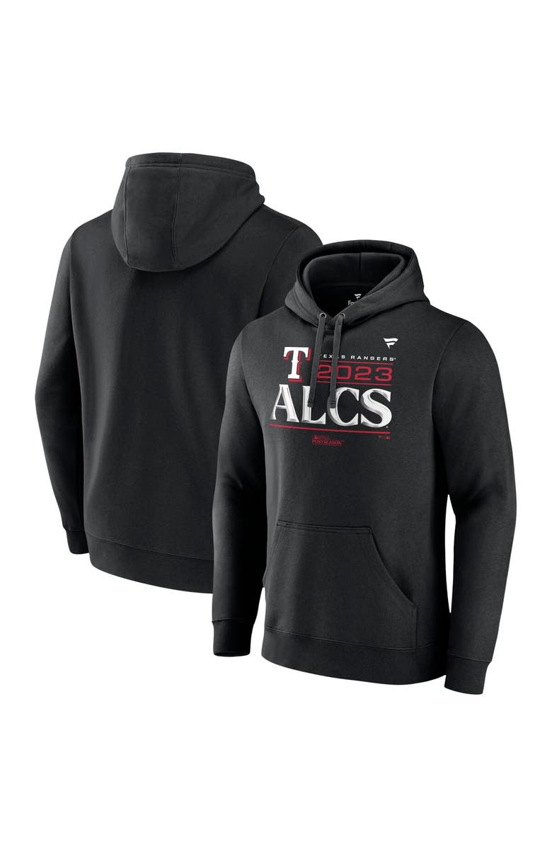 FANATICS Men's Fanatics Branded  Black Texas Rangers 2023 Division Series Winner Locker Room Pullover Hoodie, Main, color, 