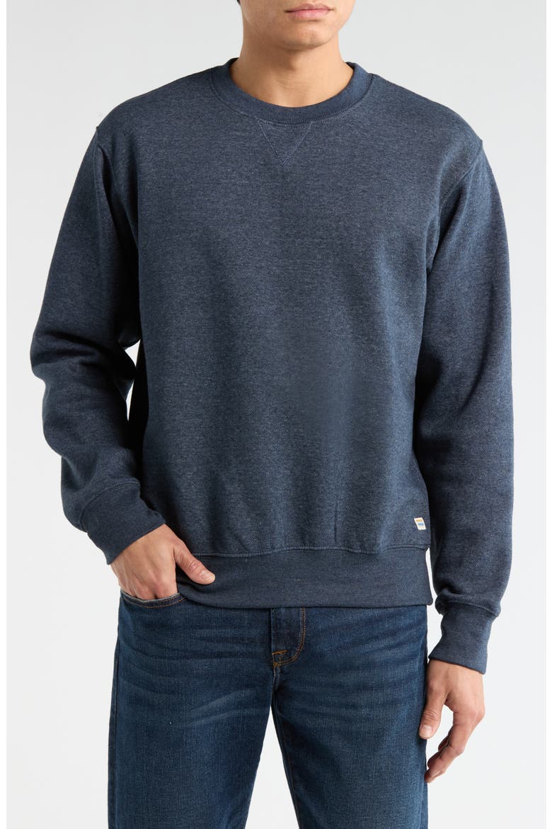 Sierra Crewneck Fleece Sweatshirt, Main, color, NAVY HEATHER