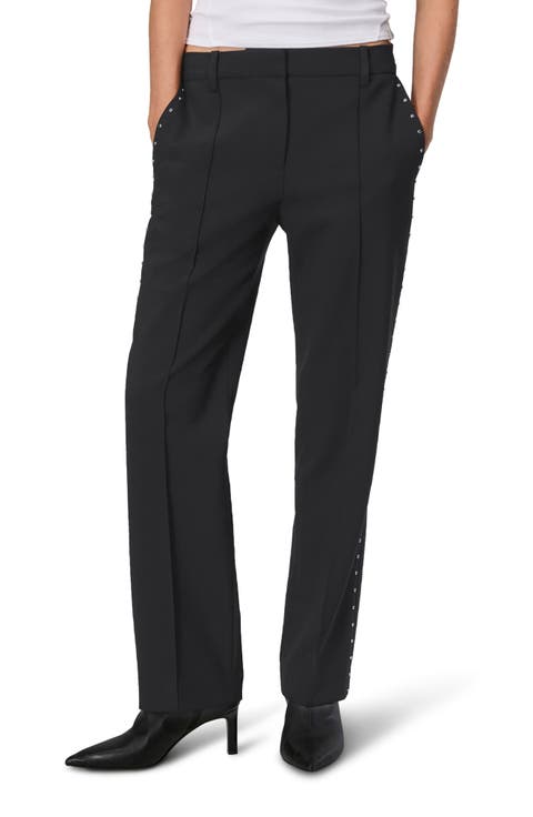 Cosette Straight Leg Wool Blend Pants