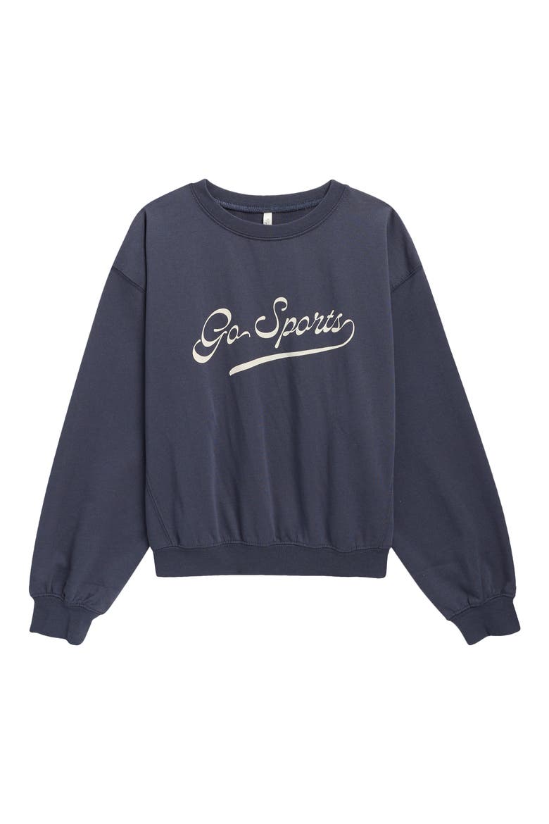 Kids' Go Sports Oversized Sweatshirt, Main, color, BLUE