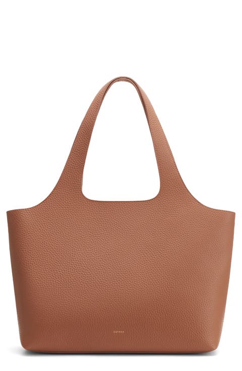 System 16-Inch Laptop Leather Tote