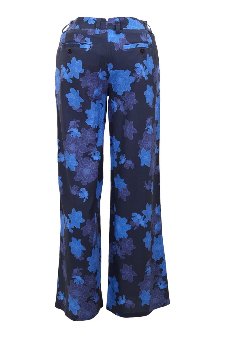 Phoebe Wide Leg Tailored Pant, Alternate, color, Softbloom Navy
