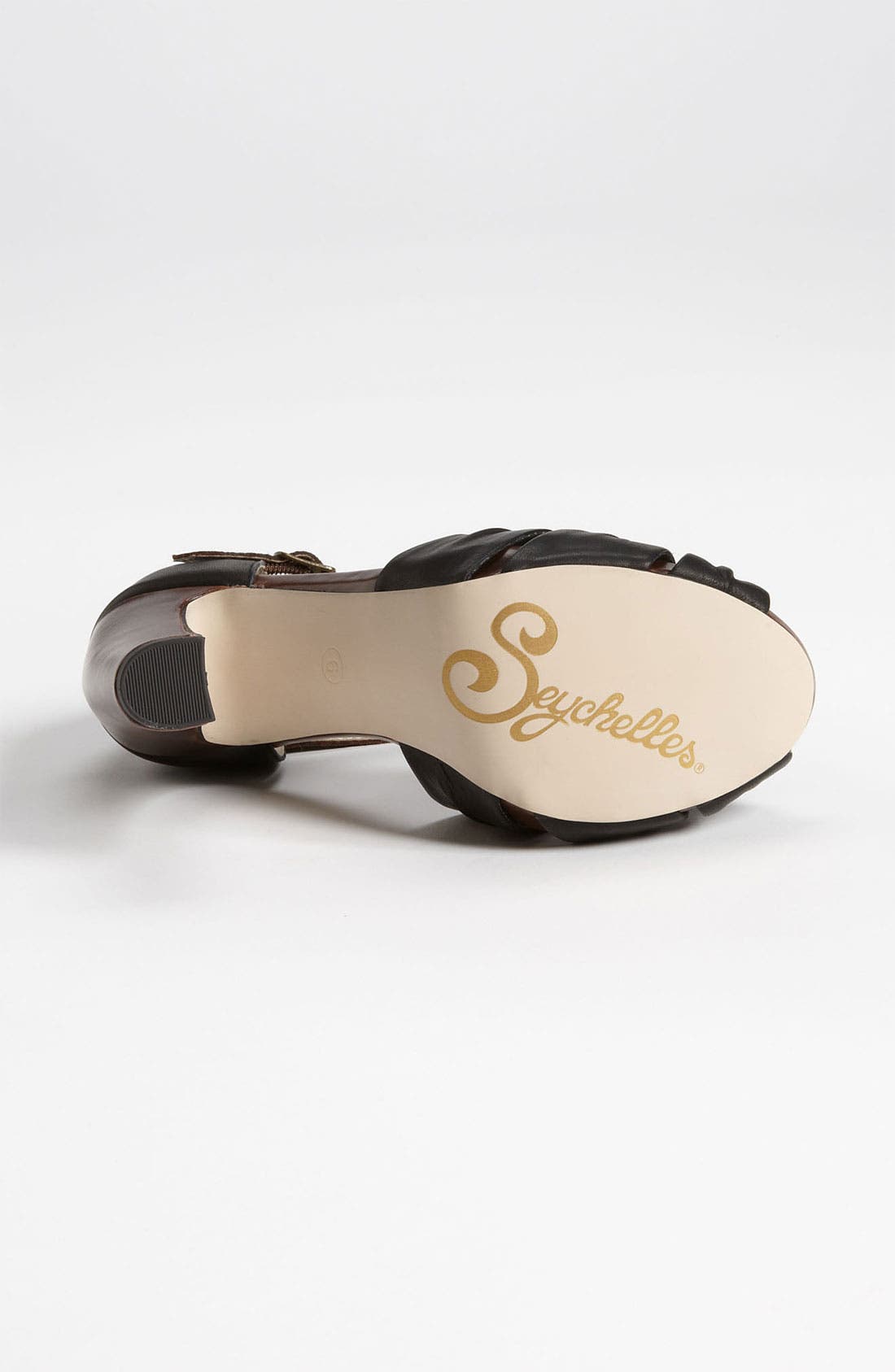 'Two Birds' Sandal, Alternate, color, BLACK LEATHER