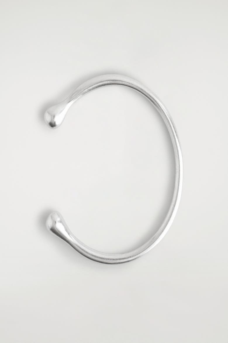 Teardrop Cuff, Alternate, color, SILVER