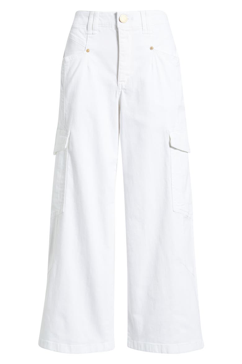 Skyrise Wide Leg Cargo Pants, Alternate, color, OPTIC WHITE