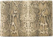 AllSaints Bettina Snakeskin Embossed Leather Clutch