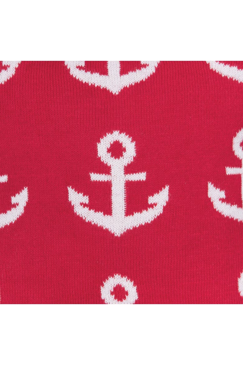 Anchor Knitted Small/Petite Accent Pillow, 10" x 10", Alternate, color, Red