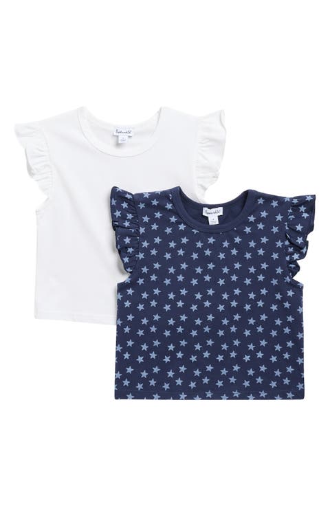 Kids' 2-Pack Ruffle Sleeve T-Shirts (Toddler & Little Kid)