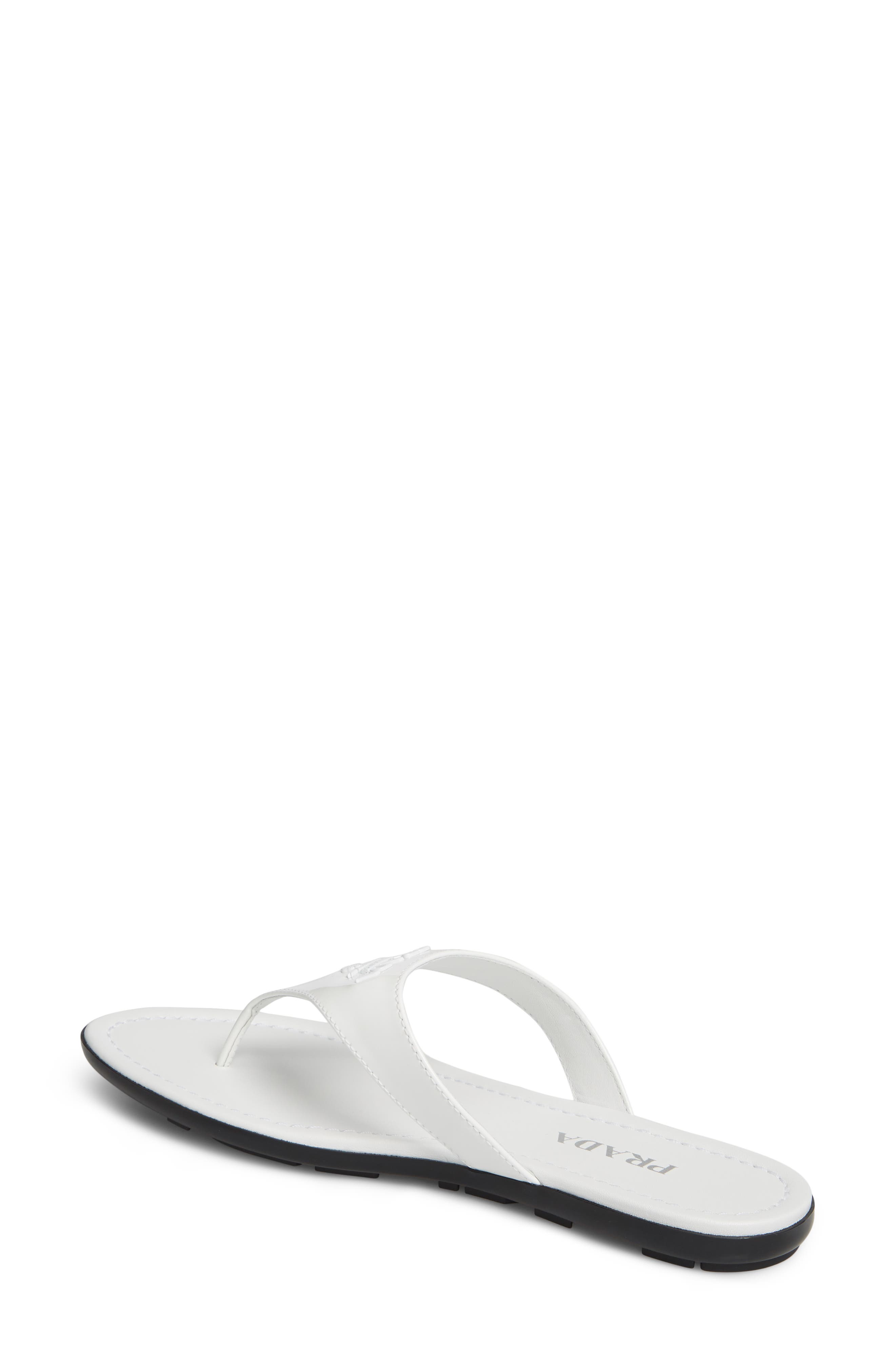 Prada Logo Flip Flop, Alternate, color, 