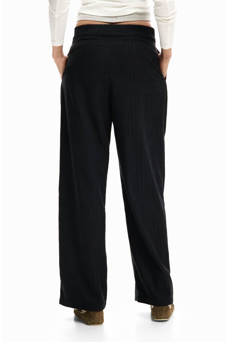Pleat Front Wide Leg Pants, Alternate, color, BLACK