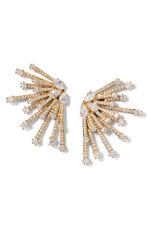 Nadri Starlet Cubic Zirconia Burst Jacket Earrings In Metallic