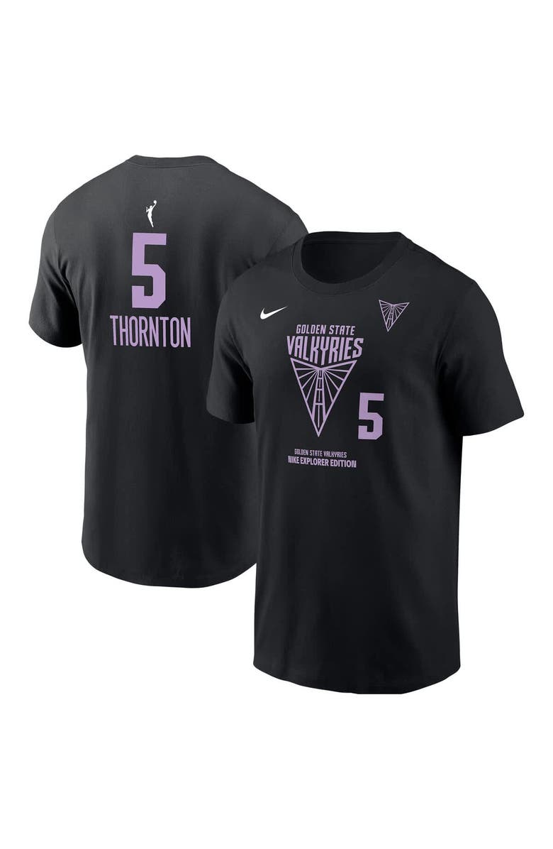 Nike Men's Nike Kayla Thornton Eclipse Black Golden State Valkyries Explorer Edition Name & Number T-Shirt, Alternate, color, 