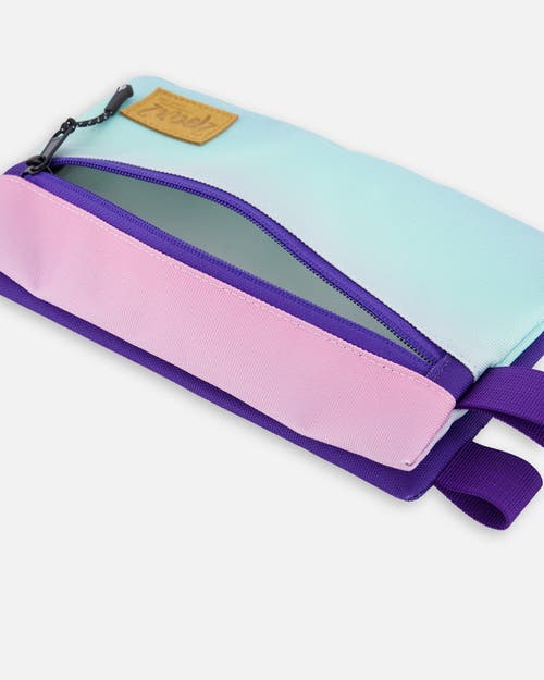 Deux Par Deux Double Pencil Case In Purple