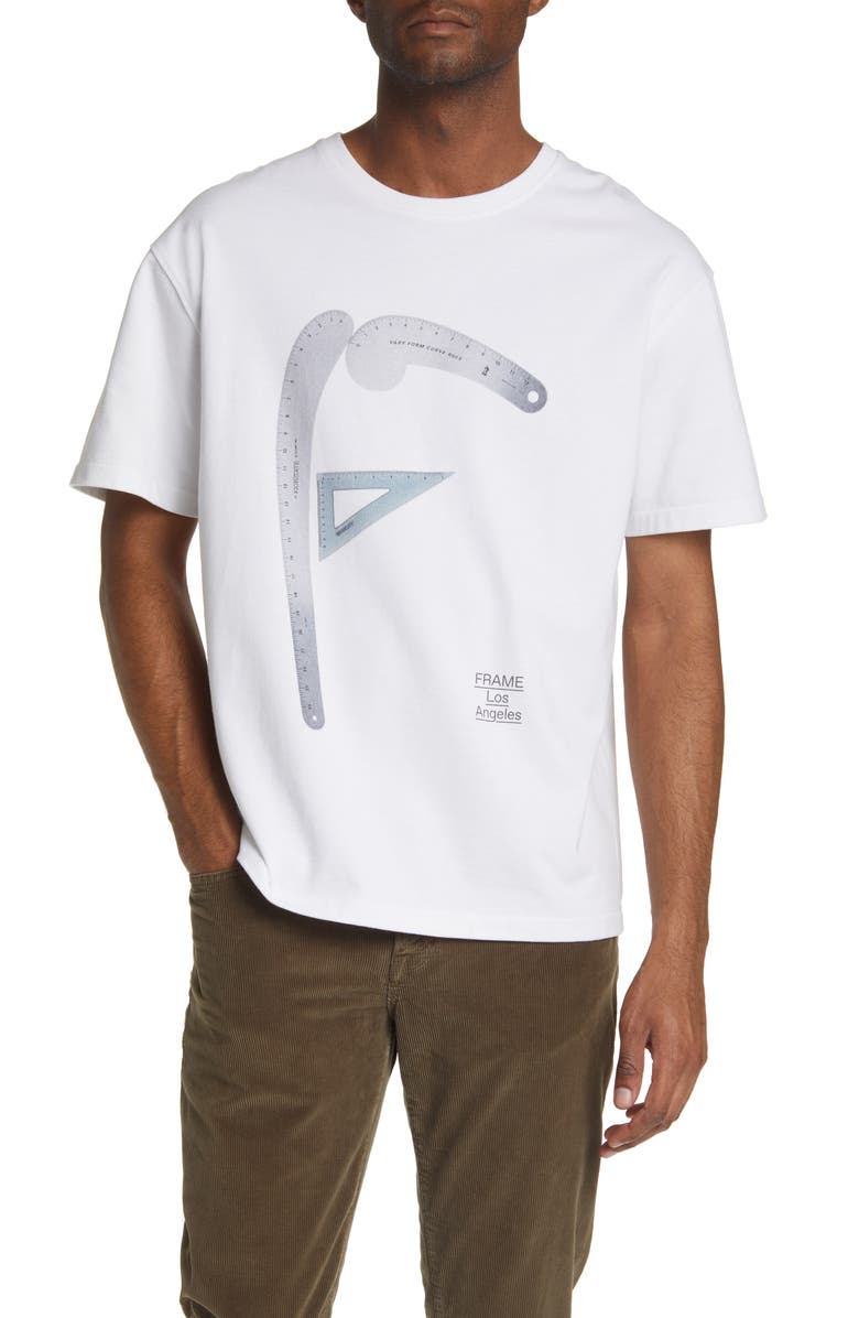 FRAME Monogram Cotton Graphic Tee, Main, color, 