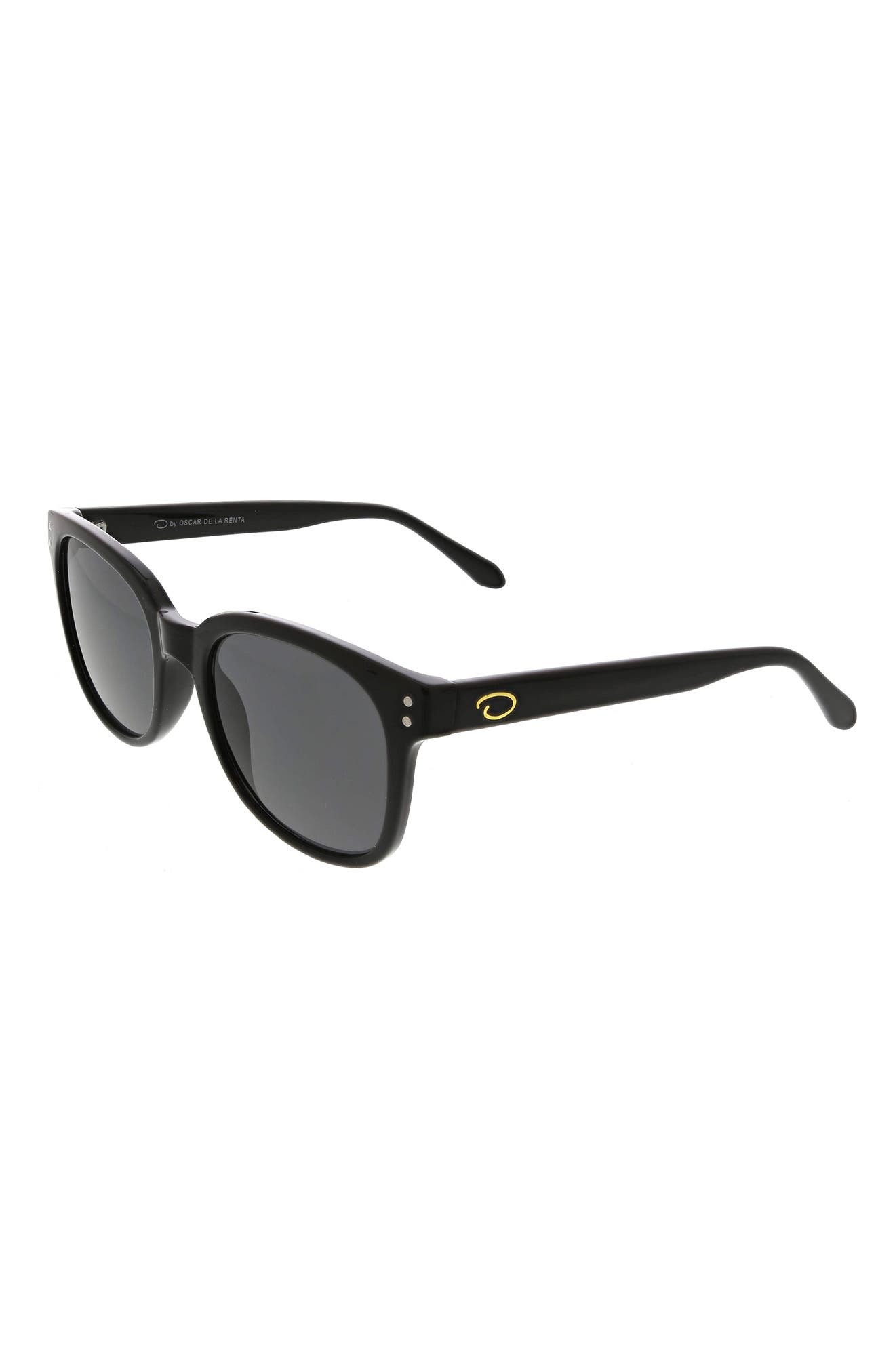 Oscar De La Renta 54mm Rounded Square Sunglasses In Black