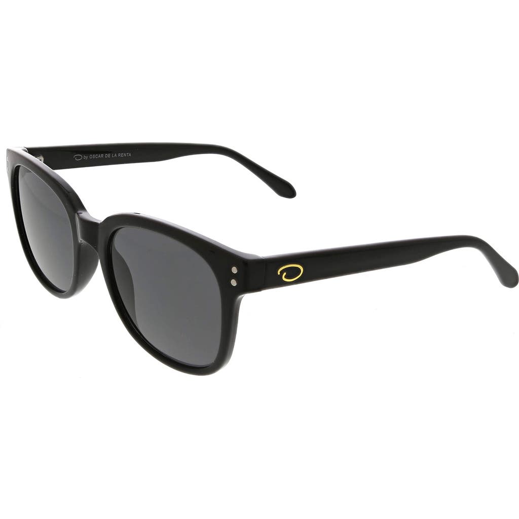 Oscar De La Renta 54mm Rounded Square Sunglasses In Black