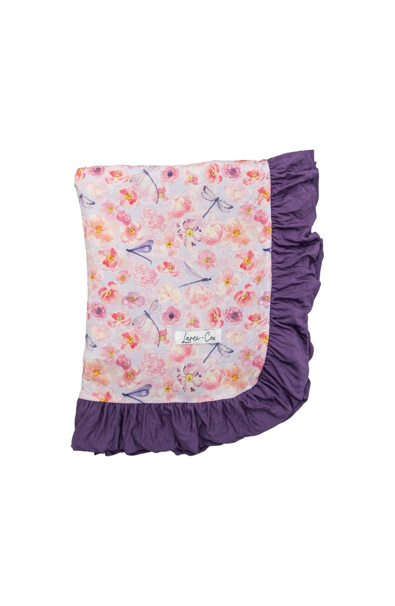 Laree + Co Elmerial Ruffle Toddler Blanket, Main, color, Purple