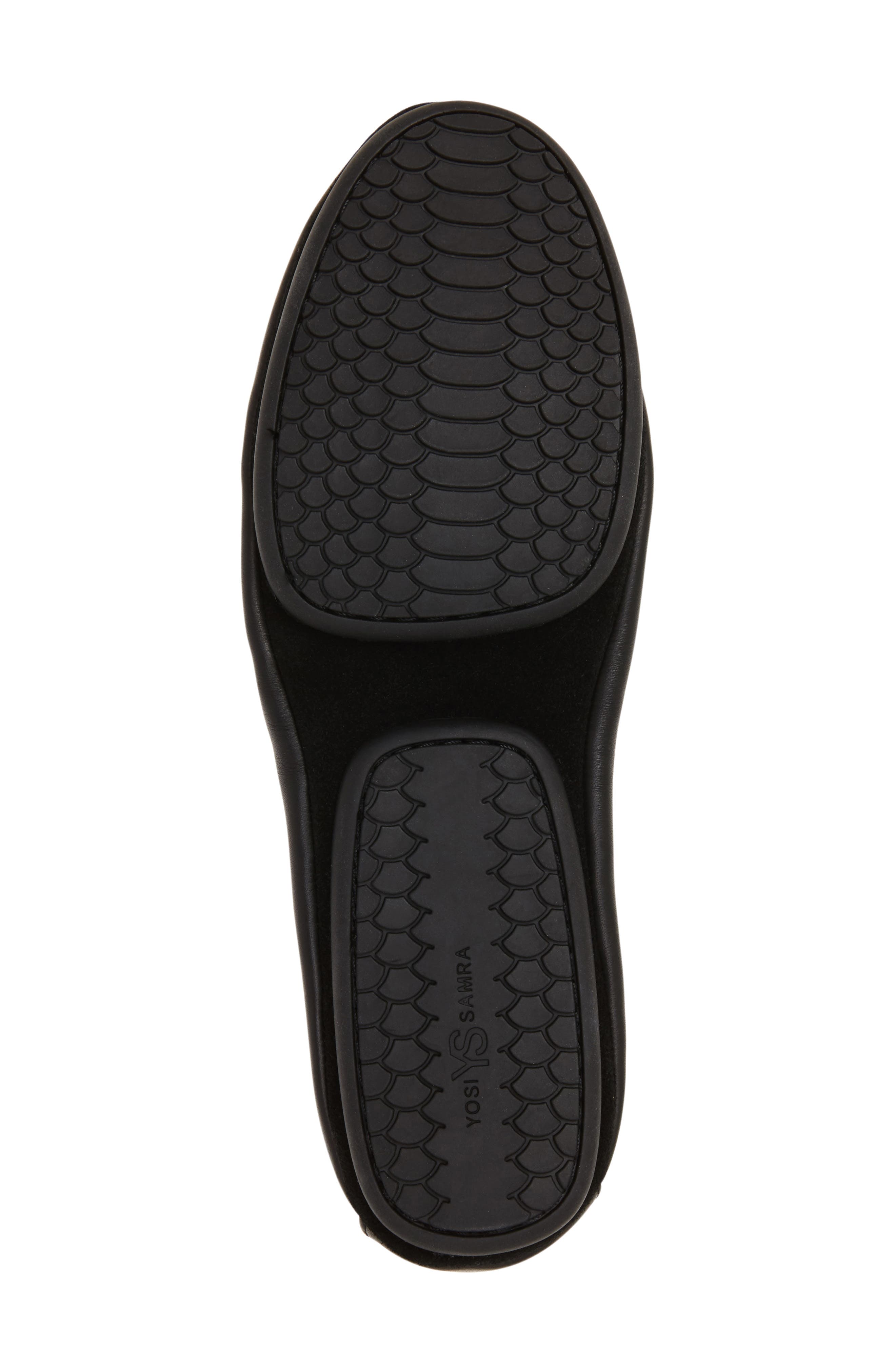 Samara Foldable Ballet Flat, Alternate, color, BLACK/ BLACK LEATHER