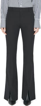 FRAME Le High Waist Slit Front Flare Trousers
