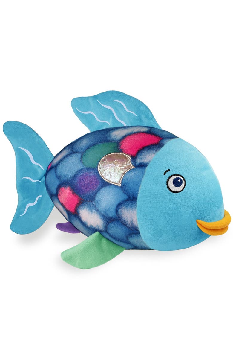 The Rainbow Fish Plush and Book, Alternate, color, Blue