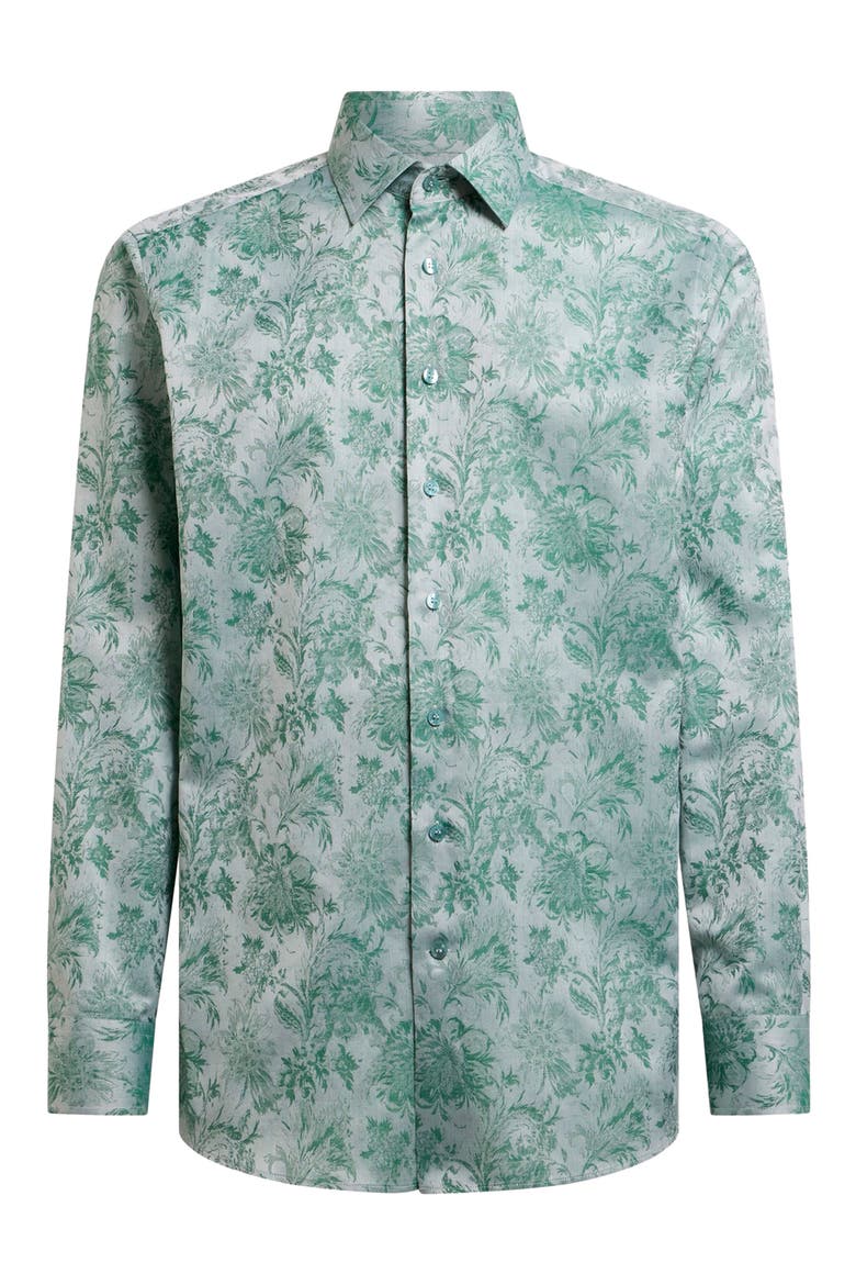 Roma Cotton Dress Shirt, Alternate, color, GREEN