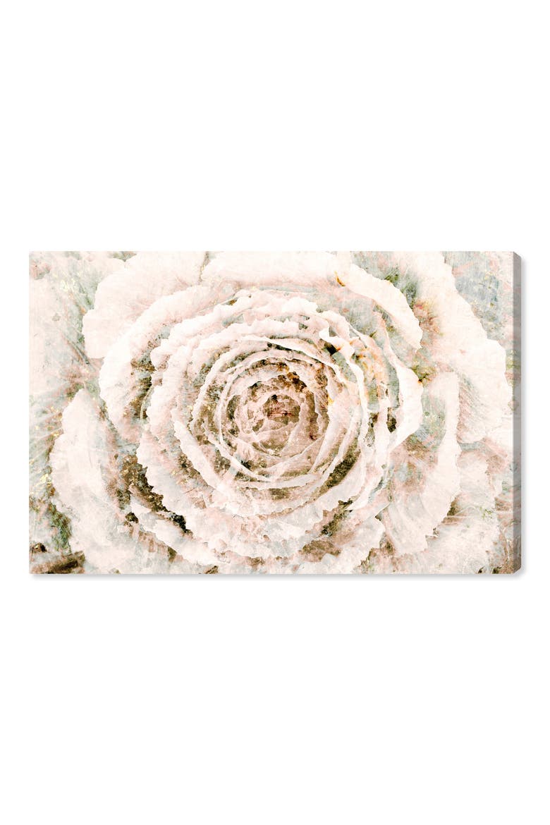 Brown Winter Flower Canvas Wall Art, Main, color, CREAM BEIGE LIGHT BROWN